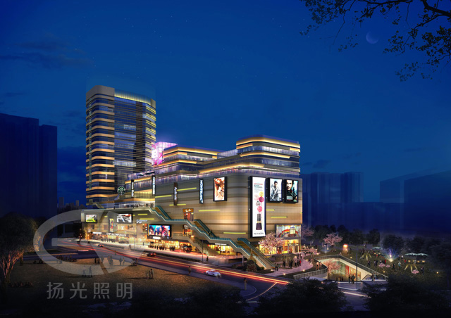 融德商業廣場景觀照明設計效果圖二