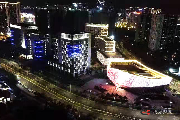 廣州白云湖濱產業園區夜景照明工程